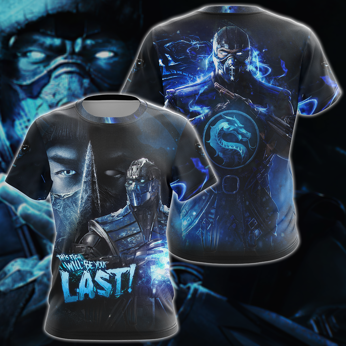 Mortal Kombat: Sub Zero Video Game 3D All Over Print T-shirt Tank Top Zip Hoodie Pullover Hoodie Hawaiian Shirt Beach Shorts Jogger T-shirt S 