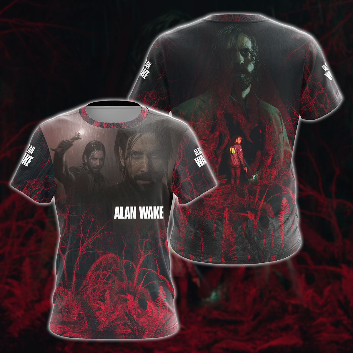 Alan Wake 2 Video Game All Over Printed T-shirt Tank Top Zip Hoodie Pullover Hoodie Hawaiian Shirt Beach Shorts Joggers T-shirt S 