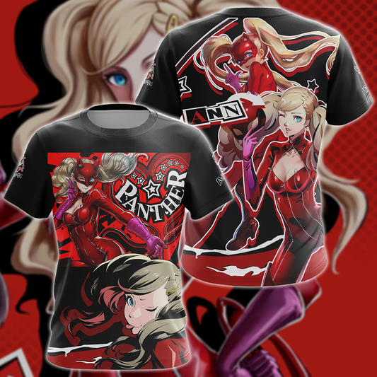 Persona 5 Strikers Ann Takamaki Video Game 3D All Over Print T-shirt Tank Top Zip Hoodie Pullover Hoodie Hawaiian Shirt Beach Shorts Jogger T-shirt