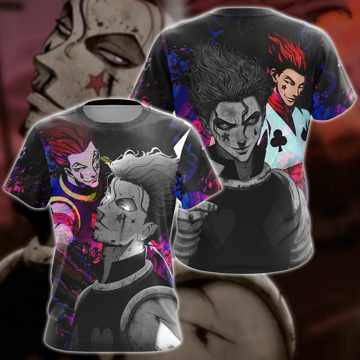 Hunter x Hunter Hisoka 3D All Over Print T-shirt Tank Top Zip Hoodie Pullover Hoodie Hawaiian Shirt Beach Shorts Jogger T-shirt