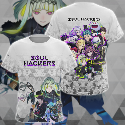 Soul Hackers 2 Video Game 3D All Over Print T-shirt Tank Top Zip Hoodie Pullover Hoodie Hawaiian Shirt Beach Shorts Jogger T-shirt