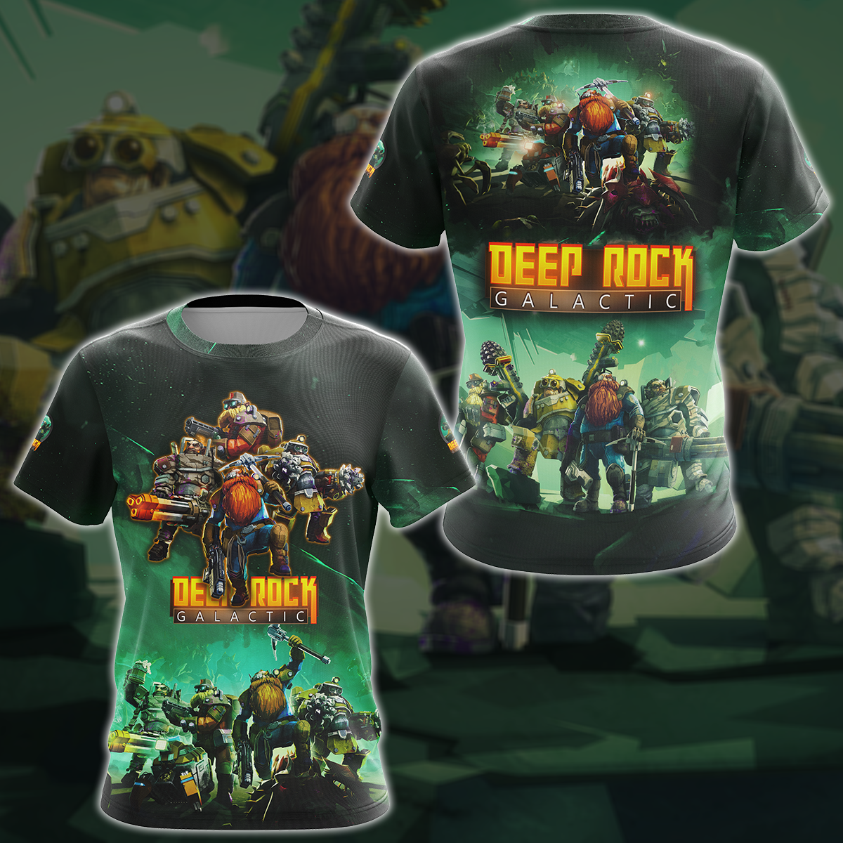 Deep Rock Galactic Video Game 3D All Over Printed T-shirt Tank Top Zip Hoodie Pullover Hoodie Hawaiian Shirt Beach Shorts Jogger T-shirt