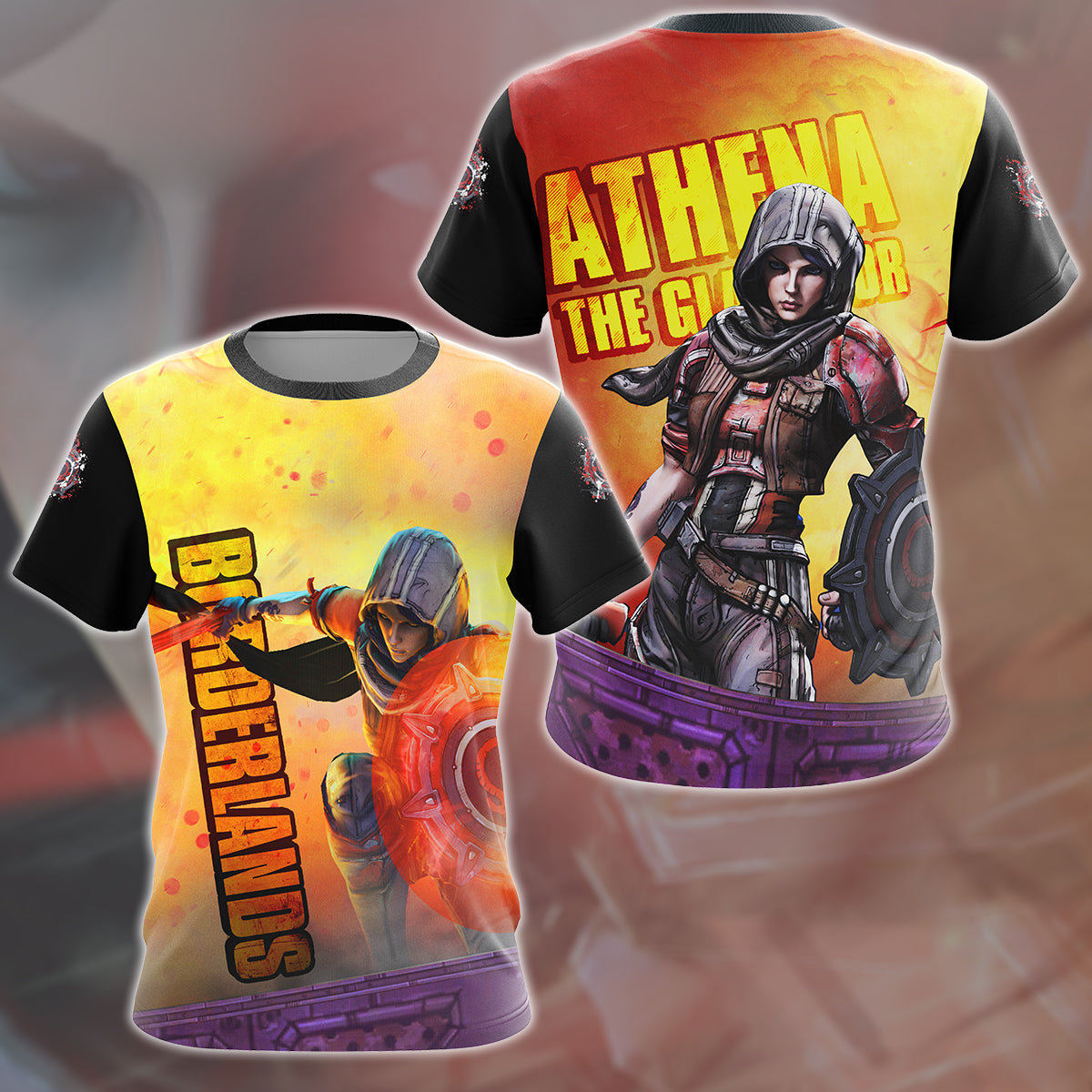 Borderlands Athena Video Game All Over Printed T-shirt Tank Top Zip Hoodie Pullover Hoodie Hawaiian Shirt Beach Shorts Joggers T-shirt