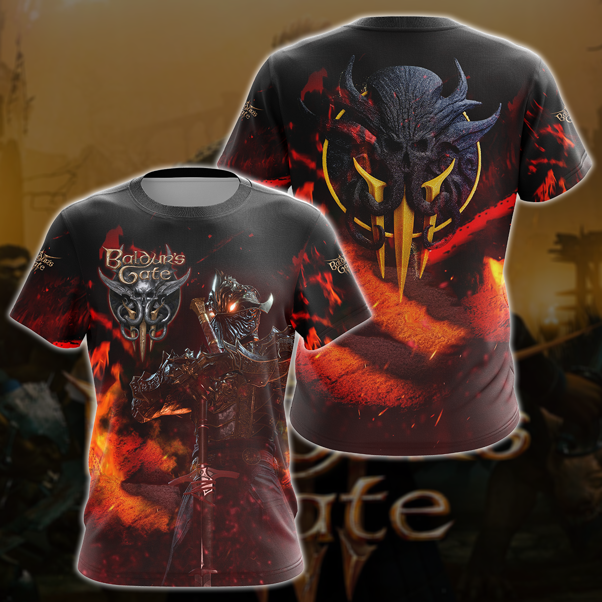 Baldur's Gate 3 Video Game All Over Printed T-shirt Tank Top Zip Hoodie Pullover Hoodie Hawaiian Shirt Beach Shorts Joggers T-shirt