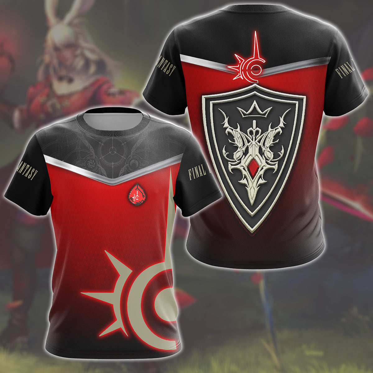 Final Fantasy Red Mage Video Game All Over Printed T-shirt Tank Top Zip Hoodie Pullover Hoodie Hawaiian Shirt Beach Shorts Joggers T-shirt