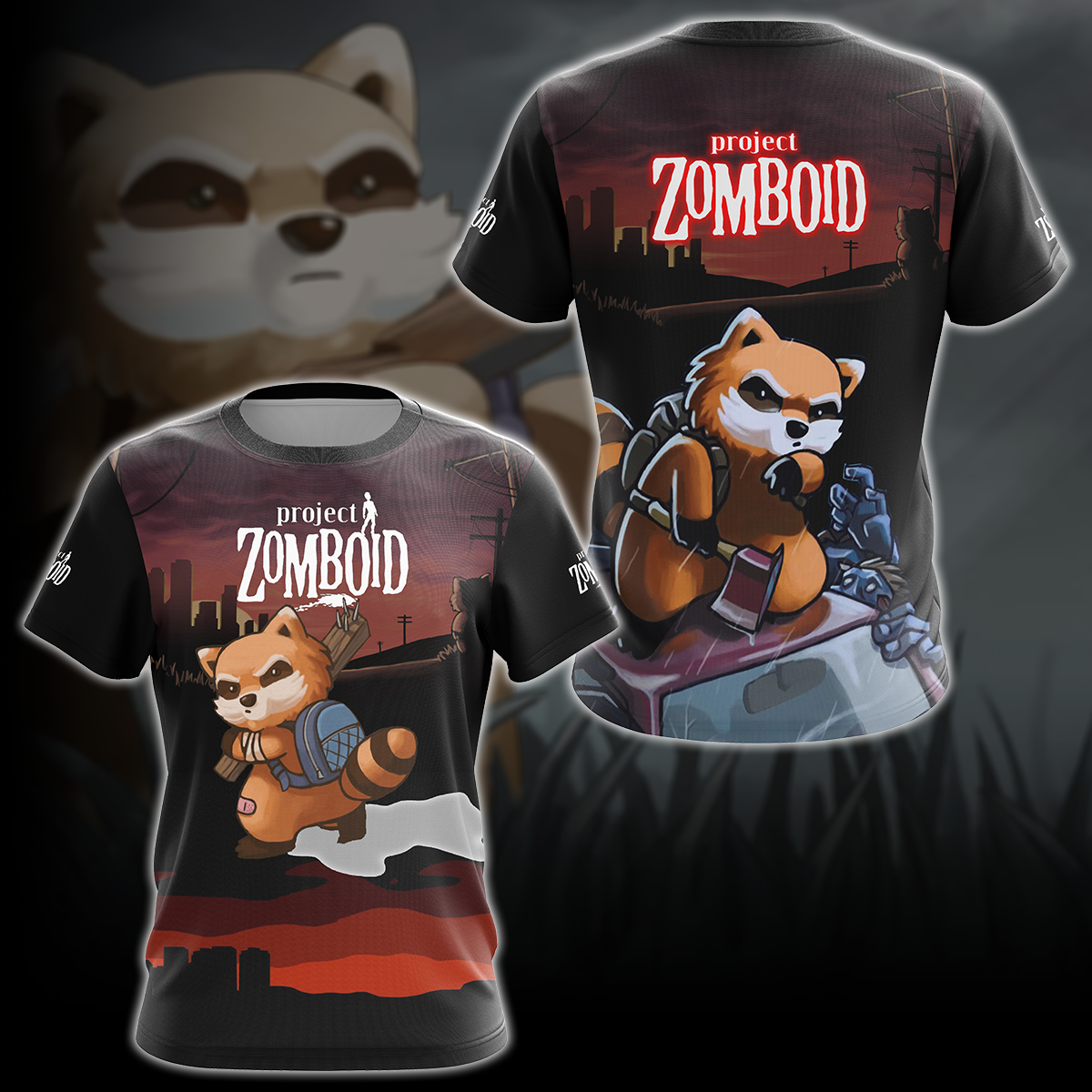 Project Zomboid Video Game 3D All Over Printed T-shirt Tank Top Zip Hoodie Pullover Hoodie Hawaiian Shirt Beach Shorts Jogger T-shirt