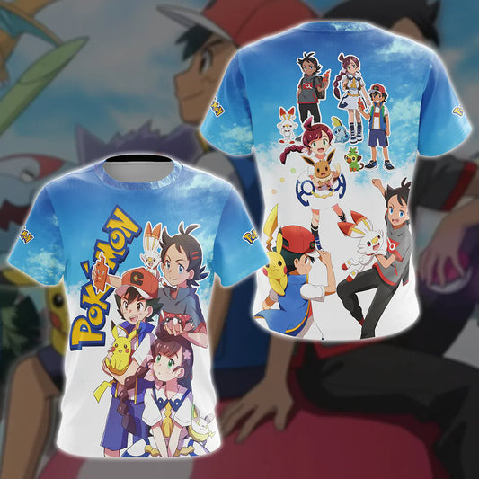 Pokemon Ash Ketchum Anime Manga 3D All Over Print T-shirt Tank Top Zip Hoodie Pullover Hoodie Hawaiian Shirt Beach Shorts Jogger T-shirt