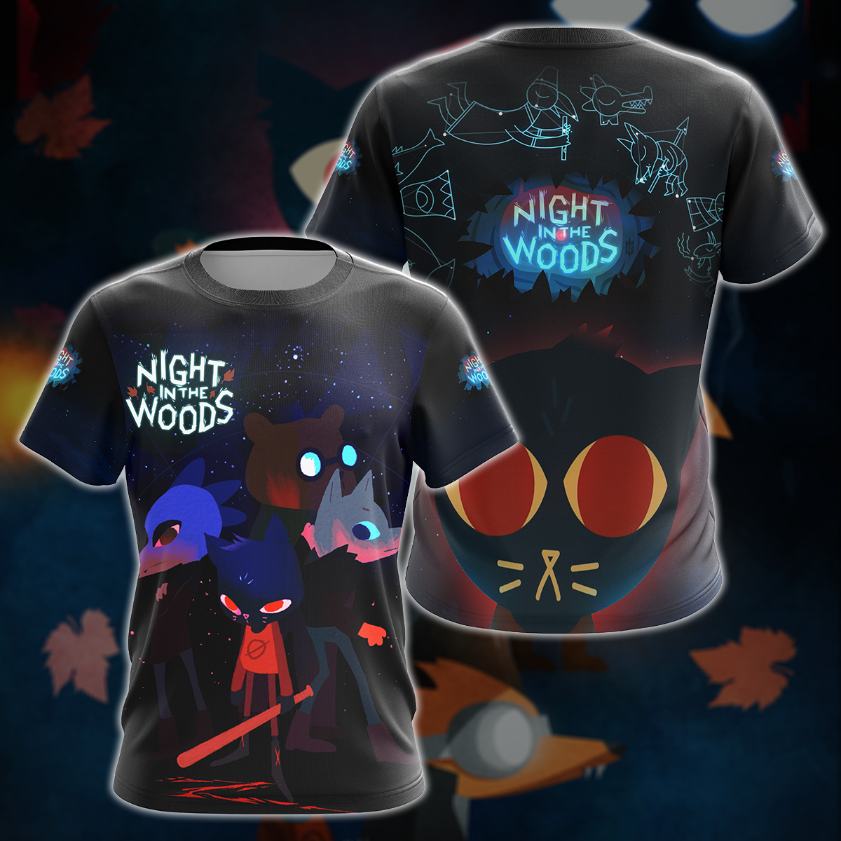 Night in the Woods Video Game All-Over T-shirt Hoodie Tank Top Hawaiian Shirt Beach Shorts Joggers T-shirt