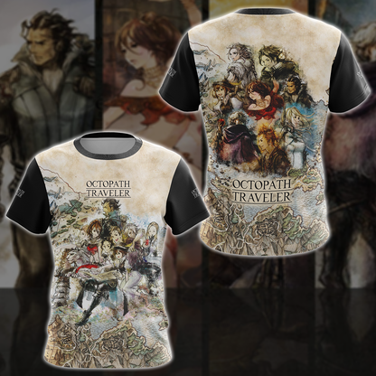 Octopath Traveler 2 Video Game 3D All Over Printed T-shirt Tank Top Zip Hoodie Pullover Hoodie Hawaiian Shirt Beach Shorts Jogger T-shirt
