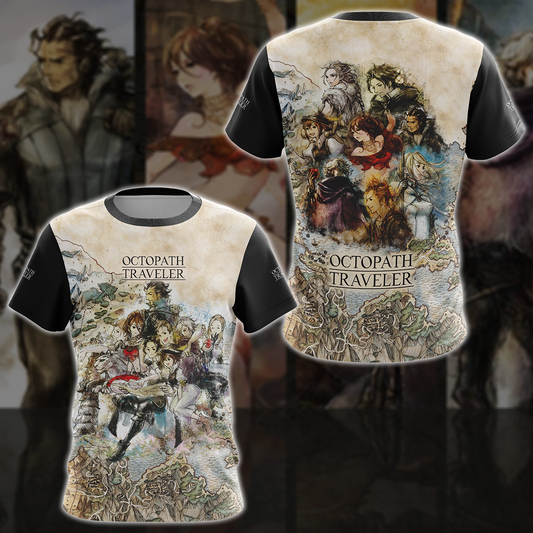Octopath Traveler 2 Video Game 3D All Over Printed T-shirt Tank Top Zip Hoodie Pullover Hoodie Hawaiian Shirt Beach Shorts Jogger T-shirt