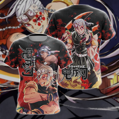 Kimetsu No Yaiba ss2: Yuukaku-hen Uzui Tengen 3D All Over Print T-shirt Tank Top Zip Hoodie Pullover Hoodie Hawaiian Shirt Beach Shorts Jogger T-shirt