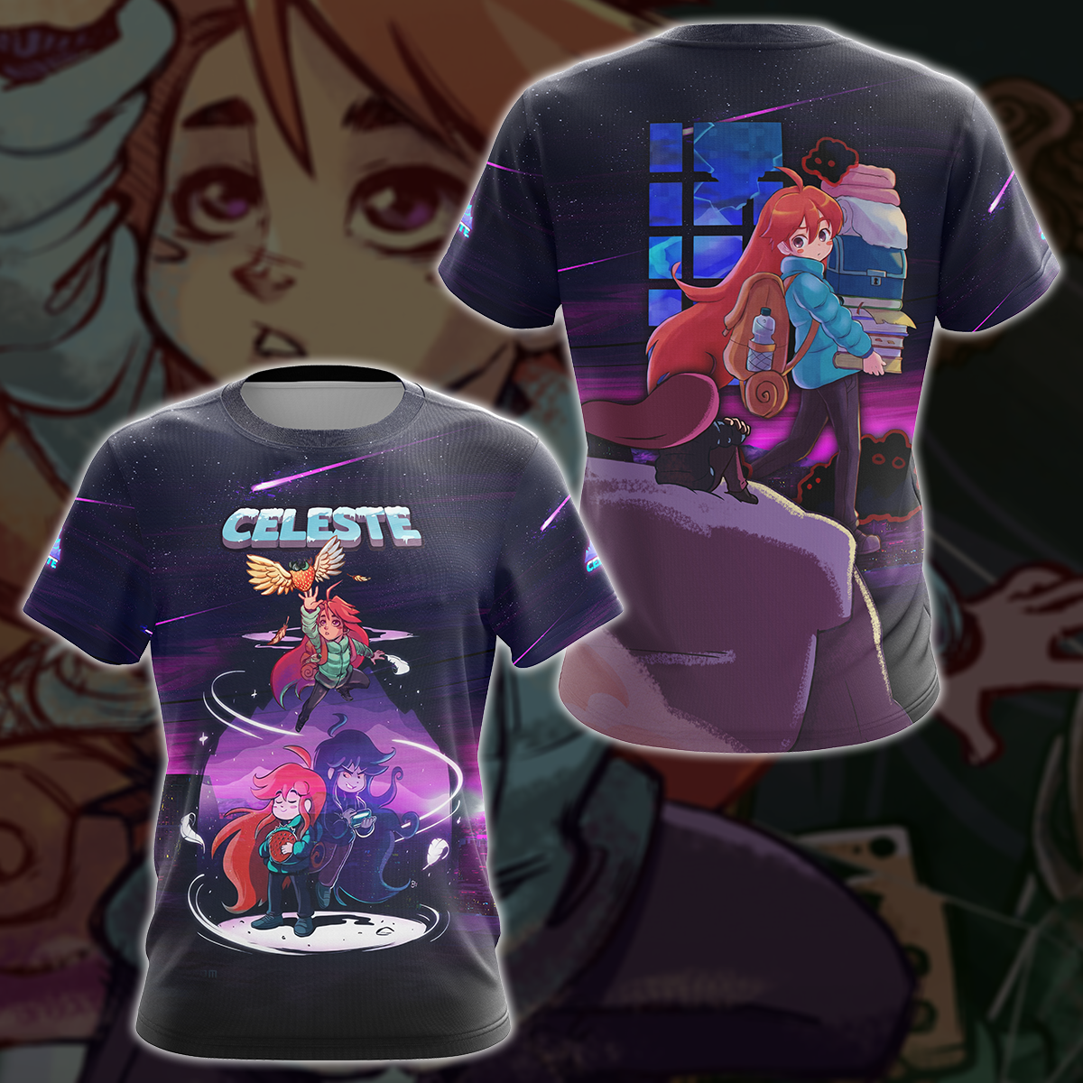 Celeste Video Game 3D All Over Printed T-shirt Tank Top Zip Hoodie Pullover Hoodie Hawaiian Shirt Beach Shorts Jogger T-shirt