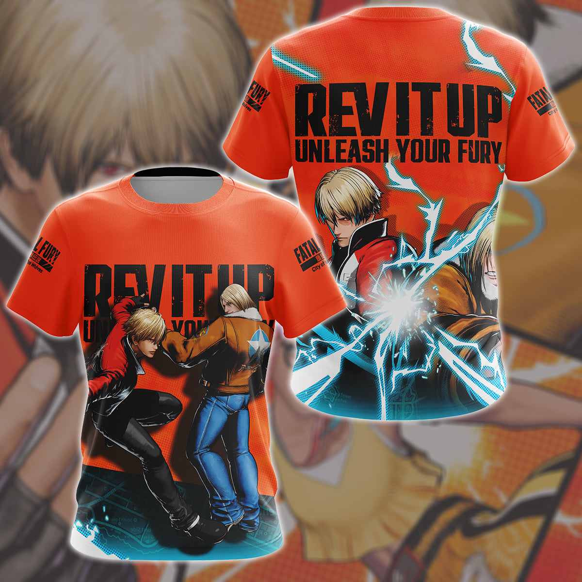 Fatal Fury: City of the Wolves Video Game All Over Printed T-shirt Tank Top Zip Hoodie Pullover Hoodie Hawaiian Shirt Beach Shorts Joggers T-shirt