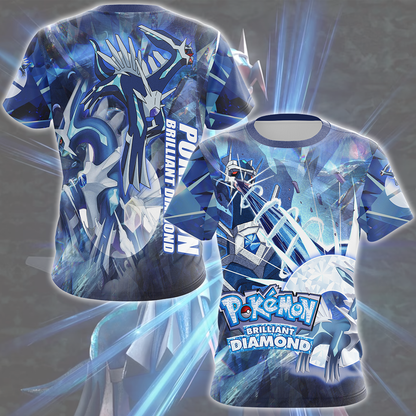 Pokemon Brilliant Diamond Video Game All Over Printed T-shirt Tank Top Zip Hoodie Pullover Hoodie Hawaiian Shirt Beach Shorts Joggers T-shirt