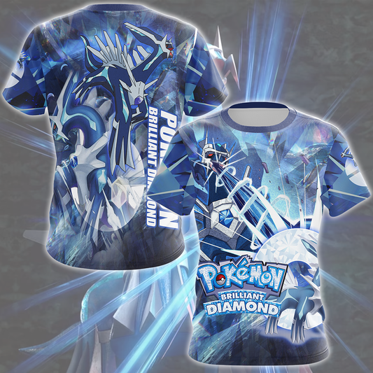 Pokemon Brilliant Diamond Video Game All Over Printed T-shirt Tank Top Zip Hoodie Pullover Hoodie Hawaiian Shirt Beach Shorts Joggers T-shirt