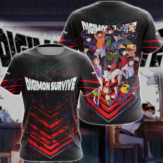 Digimon Survive Video Game 3D All Over Print T-shirt Tank Top Zip Hoodie Pullover Hoodie Hawaiian Shirt Beach Shorts Jogger T-shirt
