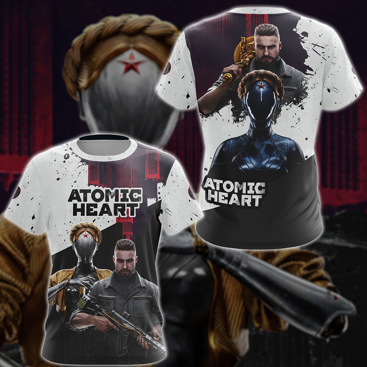 Atomic Heart Video Game 3D All Over Printed T-shirt Tank Top Zip Hoodie Pullover Hoodie Hawaiian Shirt Beach Shorts Jogger T-shirt