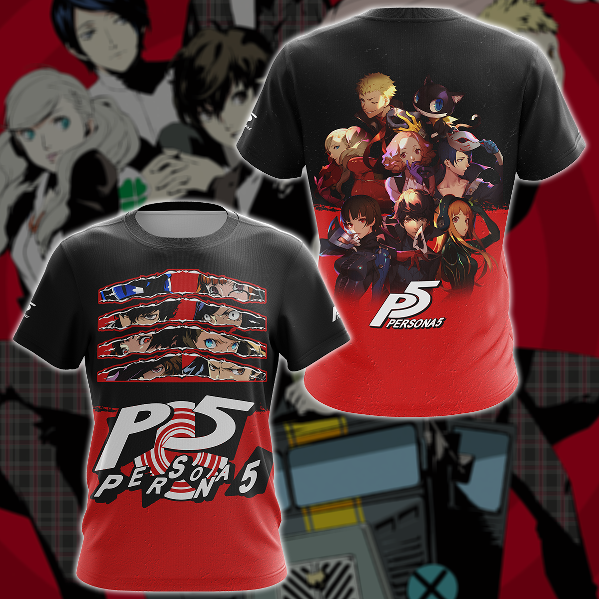 Persona V Video Game 3D All Over Printed T-shirt Tank Top Zip Hoodie Pullover Hoodie Hawaiian Shirt Beach Shorts Jogger T-shirt