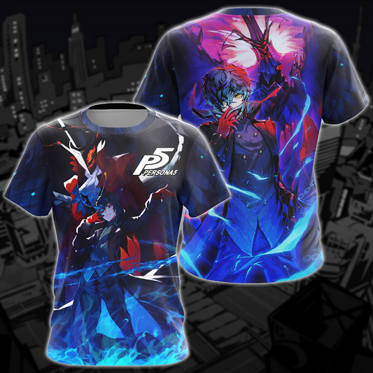 Persona 5 Video Game 3D All Over Printed T-shirt Tank Top Zip Hoodie Pullover Hoodie Hawaiian Shirt Beach Shorts Joggers T-shirt