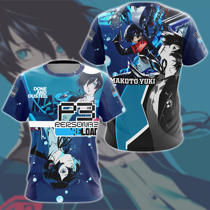 Persona 3 Reload Makoto Yuki Video Game All Over Printed T-shirt Tank Top Zip Hoodie Pullover Hoodie Hawaiian Shirt Beach Shorts Joggers T-shirt
