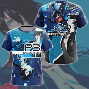 Persona 3 Reload Makoto Yuki Video Game All Over Printed T-shirt Tank Top Zip Hoodie Pullover Hoodie Hawaiian Shirt Beach Shorts Joggers T-shirt S 