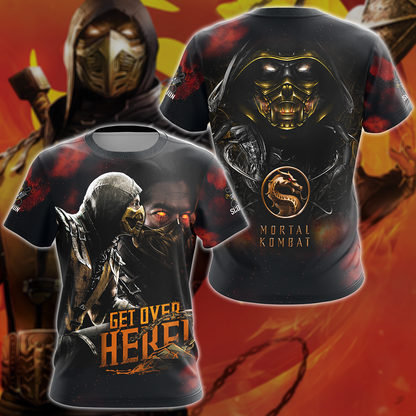 Mortal Kombat: Scorpion 3D All Over Print T-shirt Tank Top Zip Hoodie Pullover Hoodie Hawaiian Shirt Beach Shorts Jogger T-shirt
