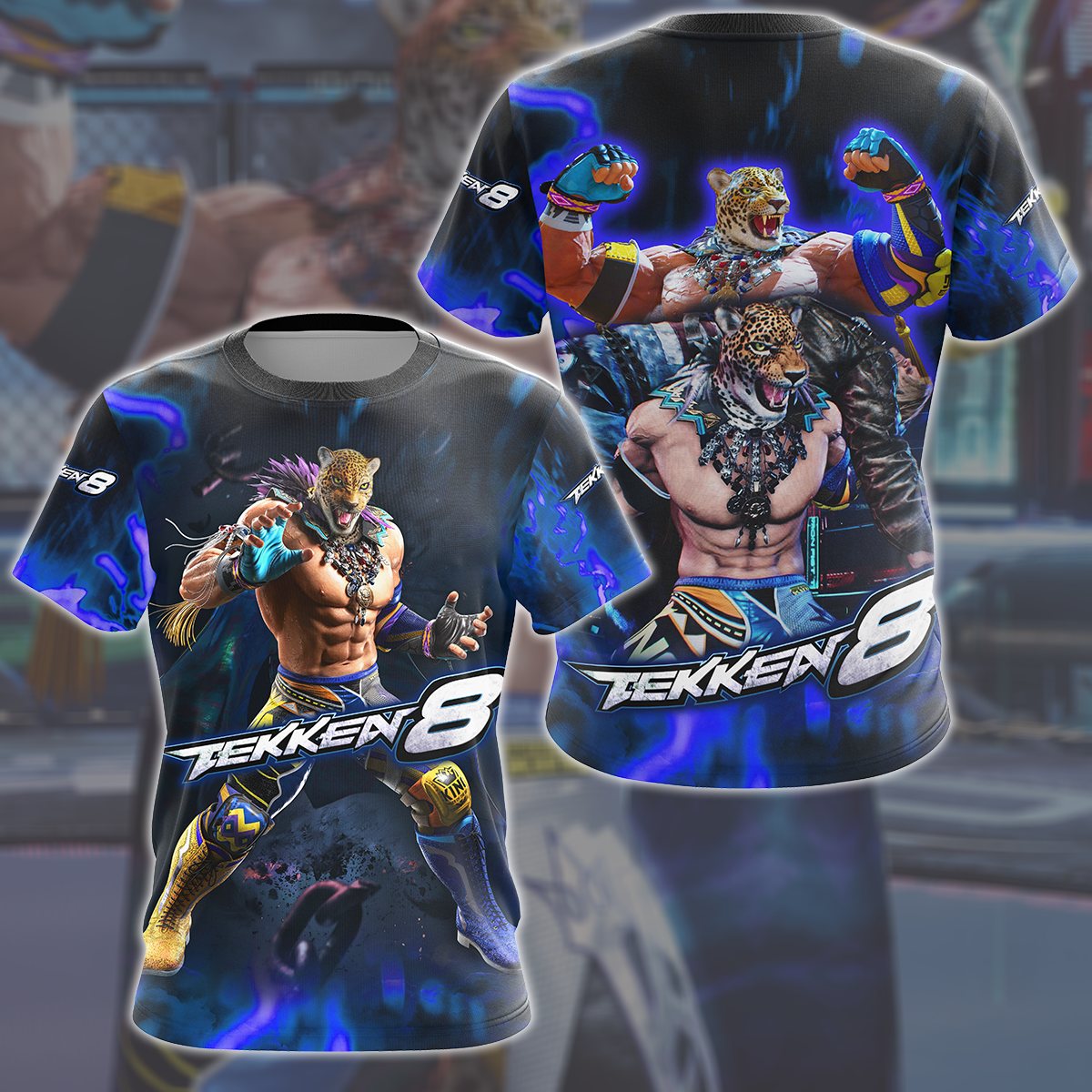 Tekken 8 King Video Game All Over Printed T-shirt Tank Top Zip Hoodie Pullover Hoodie Hawaiian Shirt Beach Shorts Joggers T-shirt S 