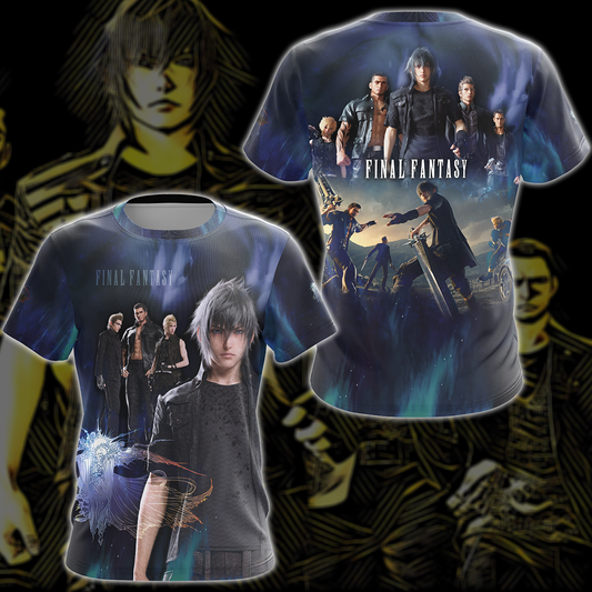 Final Fantasy XV Video Game 3D All Over Print T-shirt Tank Top Zip Hoodie Pullover Hoodie Hawaiian Shirt Beach Shorts Jogger T-shirt