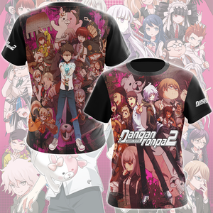 Danganronpa 2 Video Game All Over Printed T-shirt Tank Top Zip Hoodie Pullover Hoodie Hawaiian Shirt Beach Shorts Joggers T-shirt S 