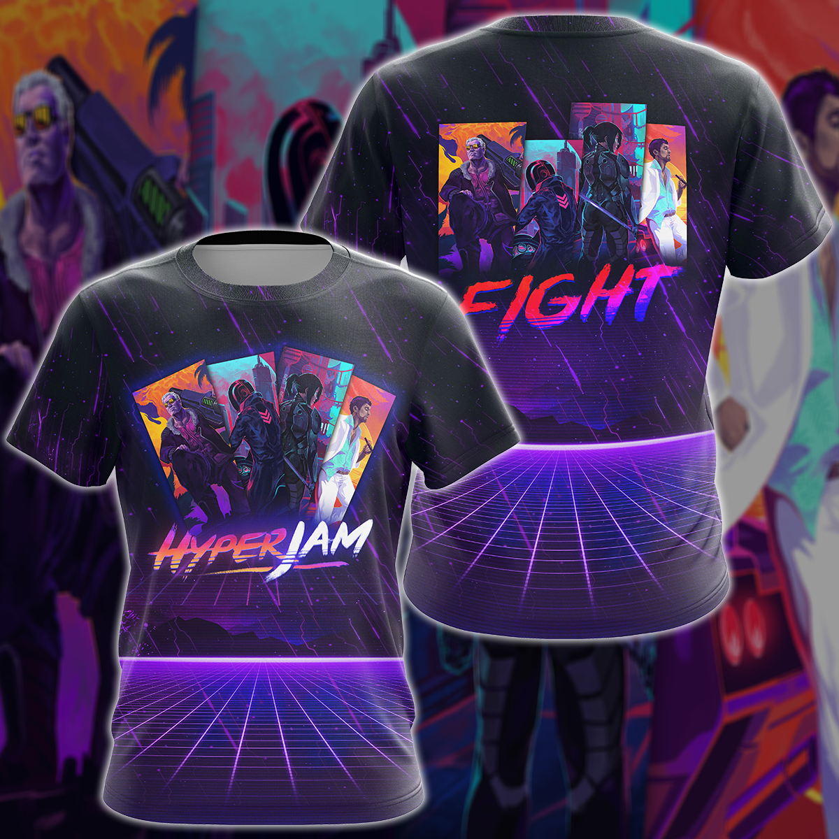 Hyper Jam Video Game 3D All Over Print T-shirt Tank Top Zip Hoodie Pullover Hoodie Hawaiian Shirt Beach Shorts Jogger T-shirt