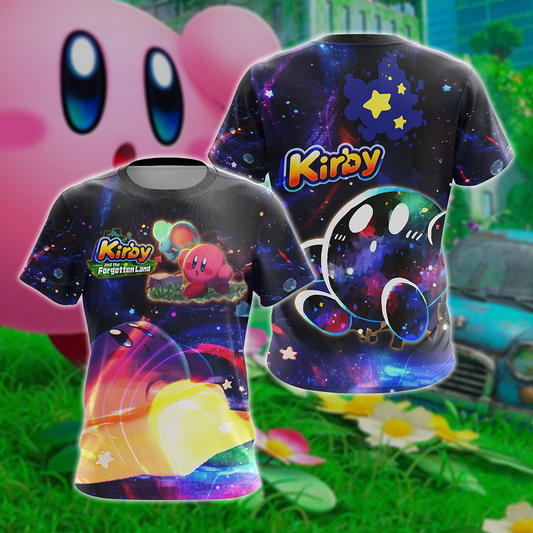 Kirby and the Forgotten Land 3D All Over Print T-shirt Tank Top Zip Hoodie Pullover Hoodie Hawaiian Shirt Beach Shorts Jogger T-shirt