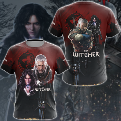 The Witcher Geralt & Yennefer Video Game 3D All Over Printed T-shirt Tank Top Zip Hoodie Pullover Hoodie Hawaiian Shirt Beach Shorts Jogger T-shirt
