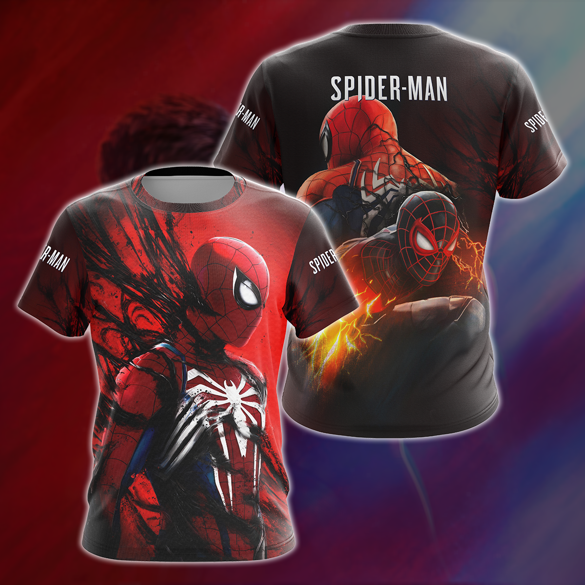 Spider-Man 2 Video Game All Over Printed T-shirt Tank Top Zip Hoodie Pullover Hoodie Hawaiian Shirt Beach Shorts Joggers T-shirt
