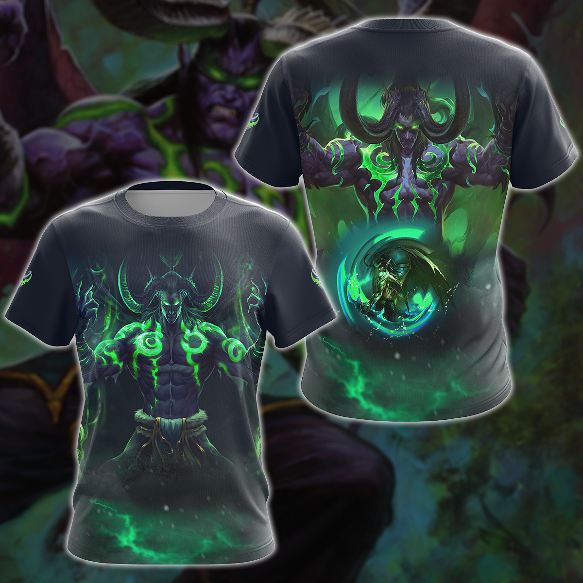 World Of Warcraft Illidan Stormrage Video Game 3D All Over Print T-shirt Tank Top Zip Hoodie Pullover Hoodie Hawaiian Shirt Beach Shorts Jogger T-shirt