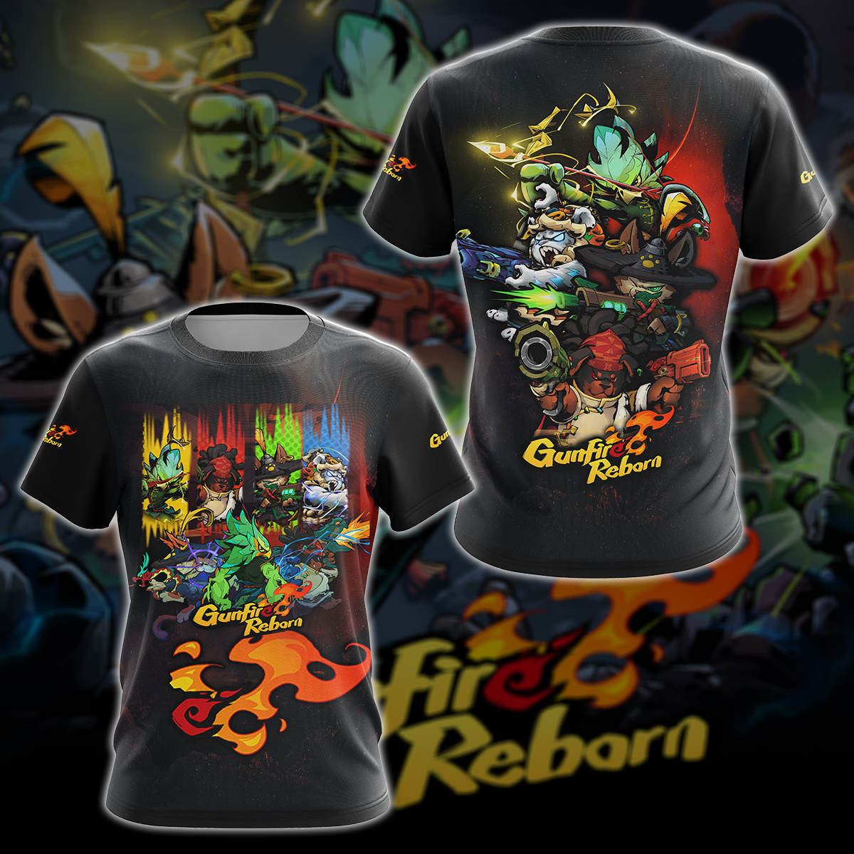 Gunfire Reborn Video Game 3D All Over Printed T-shirt Tank Top Zip Hoodie Pullover Hoodie Hawaiian Shirt Beach Shorts Jogger T-shirt