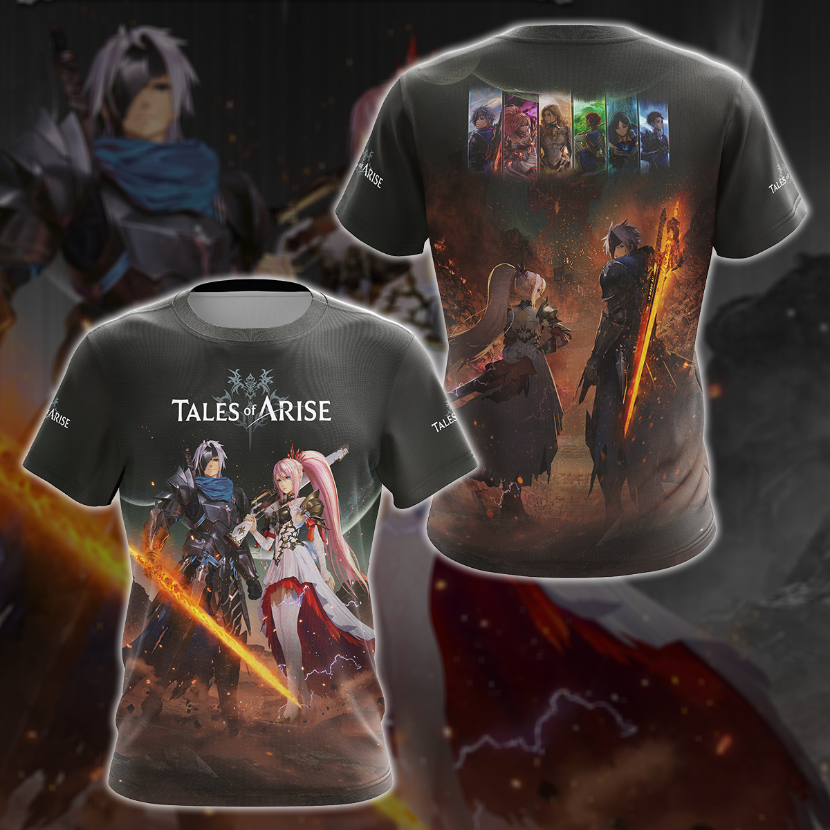 Tales of Arise Video Game 3D All Over Printed T-shirt Tank Top Zip Hoodie Pullover Hoodie Hawaiian Shirt Beach Shorts Jogger T-shirt