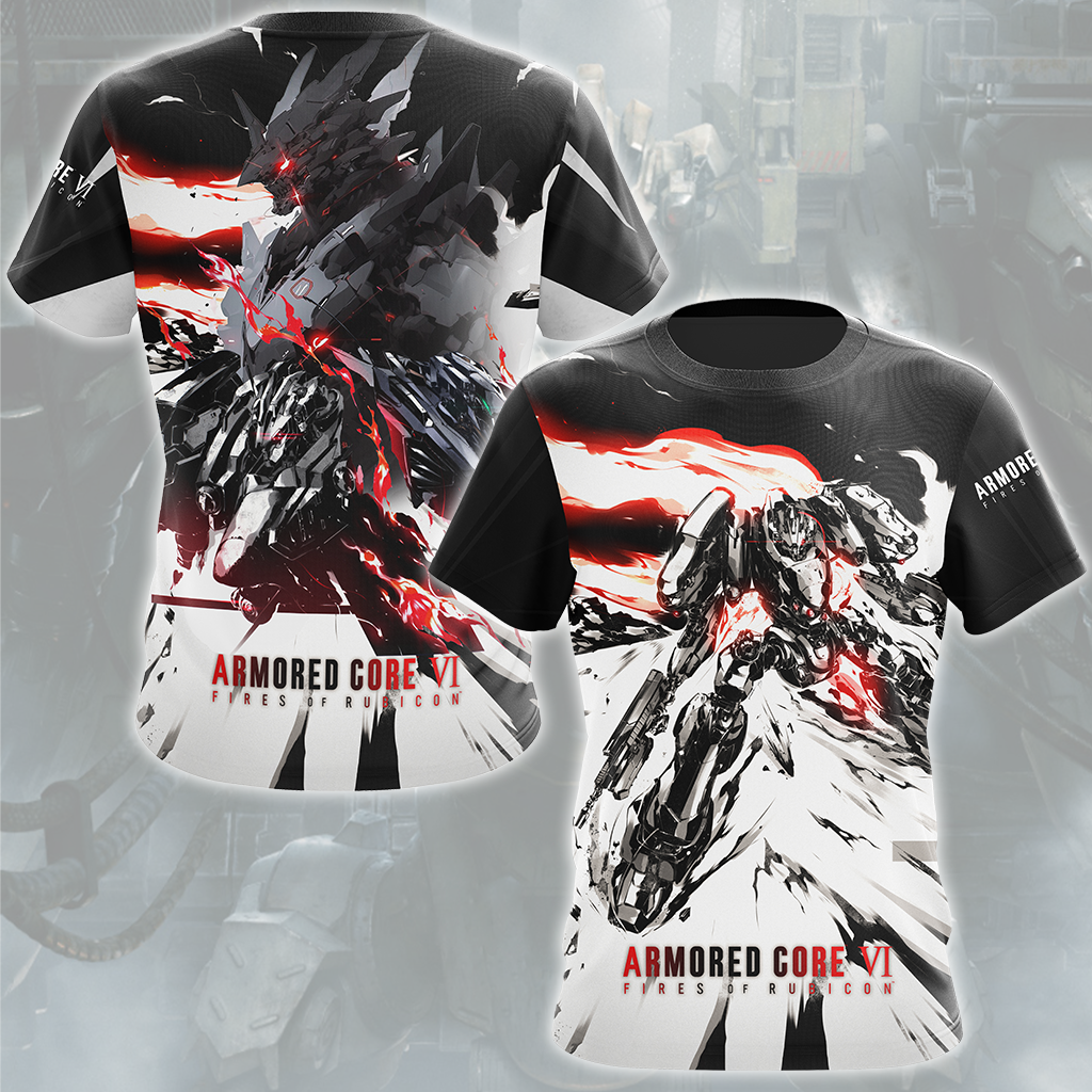 Armored Core VI: Fires of Rubicon Video Game All Over Printed T-shirt Tank Top Zip Hoodie Pullover Hoodie Hawaiian Shirt Beach Shorts Joggers T-shirt