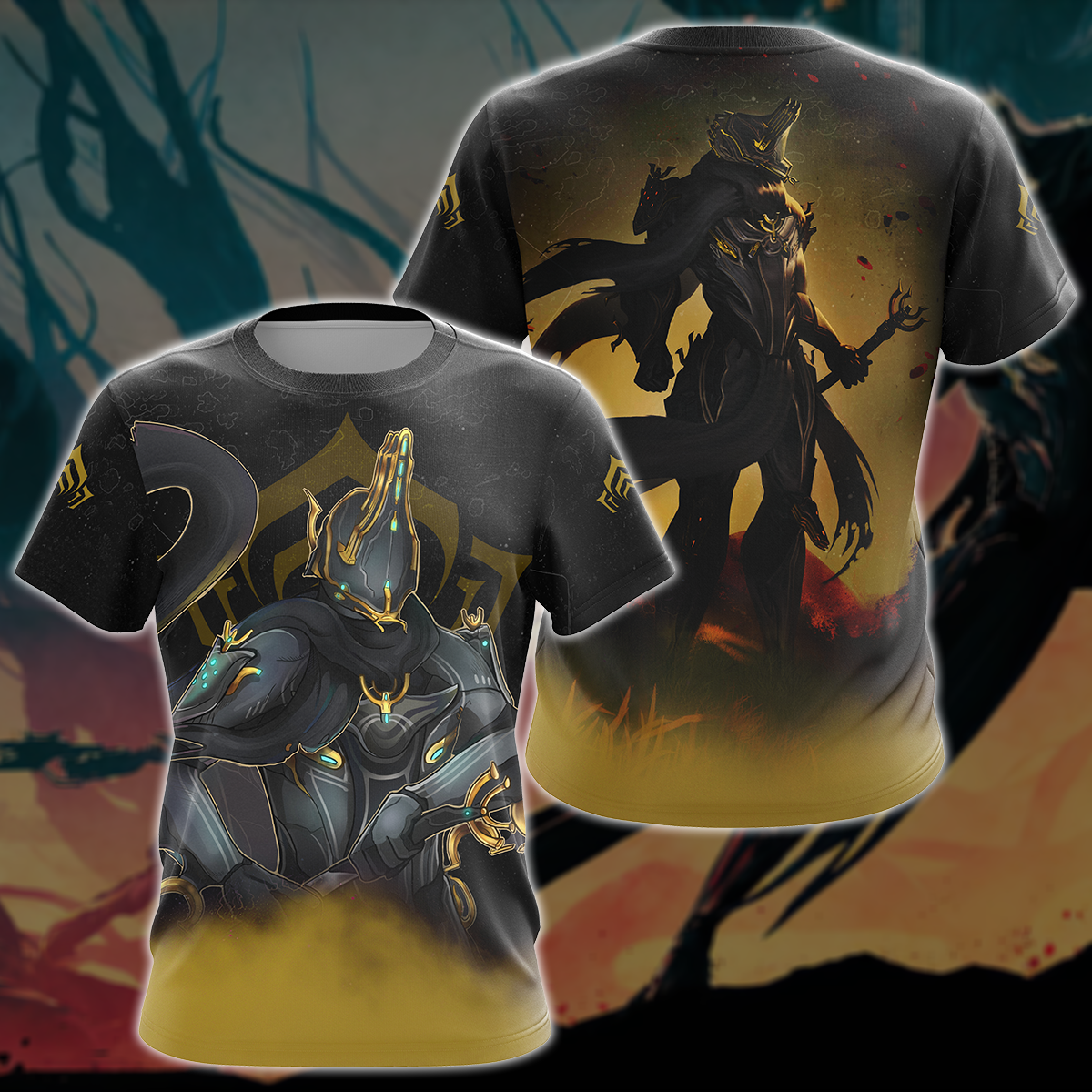Warframe Video Game All Over Printed T-shirt Tank Top Zip Hoodie Pullover Hoodie Hawaiian Shirt Beach Shorts Joggers T-shirt