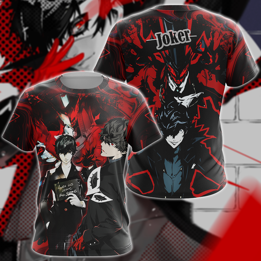 Persona 5 Strikers Joker Video Game 3D All Over Print T-shirt Tank Top Zip Hoodie Pullover Hoodie Hawaiian Shirt Beach Shorts Jogger T-shirt