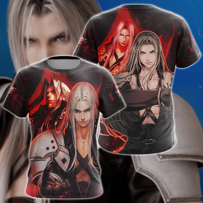 Final Fantasy VII Sephiroth Video Game 3D All Over Print T-shirt Tank Top Zip Hoodie Pullover Hoodie Hawaiian Shirt Beach Shorts Jogger T-shirt