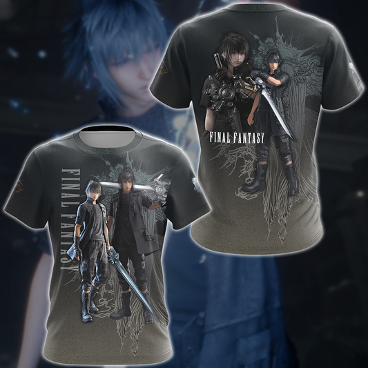 Final Fantasy XV Video Game 3D All Over Printed T-shirt Tank Top Zip Hoodie Pullover Hoodie Hawaiian Shirt Beach Shorts Jogger T-shirt