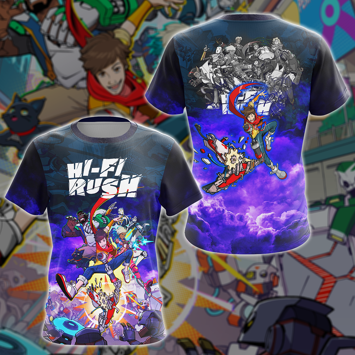 Hi-Fi RUSH Video Game 3D All Over Printed T-shirt Tank Top Zip Hoodie Pullover Hoodie Hawaiian Shirt Beach Shorts Jogger T-shirt