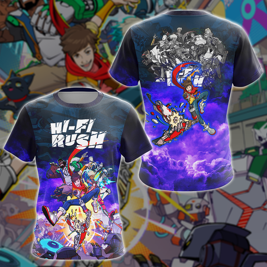 Hi-Fi RUSH Video Game 3D All Over Printed T-shirt Tank Top Zip Hoodie Pullover Hoodie Hawaiian Shirt Beach Shorts Jogger T-shirt