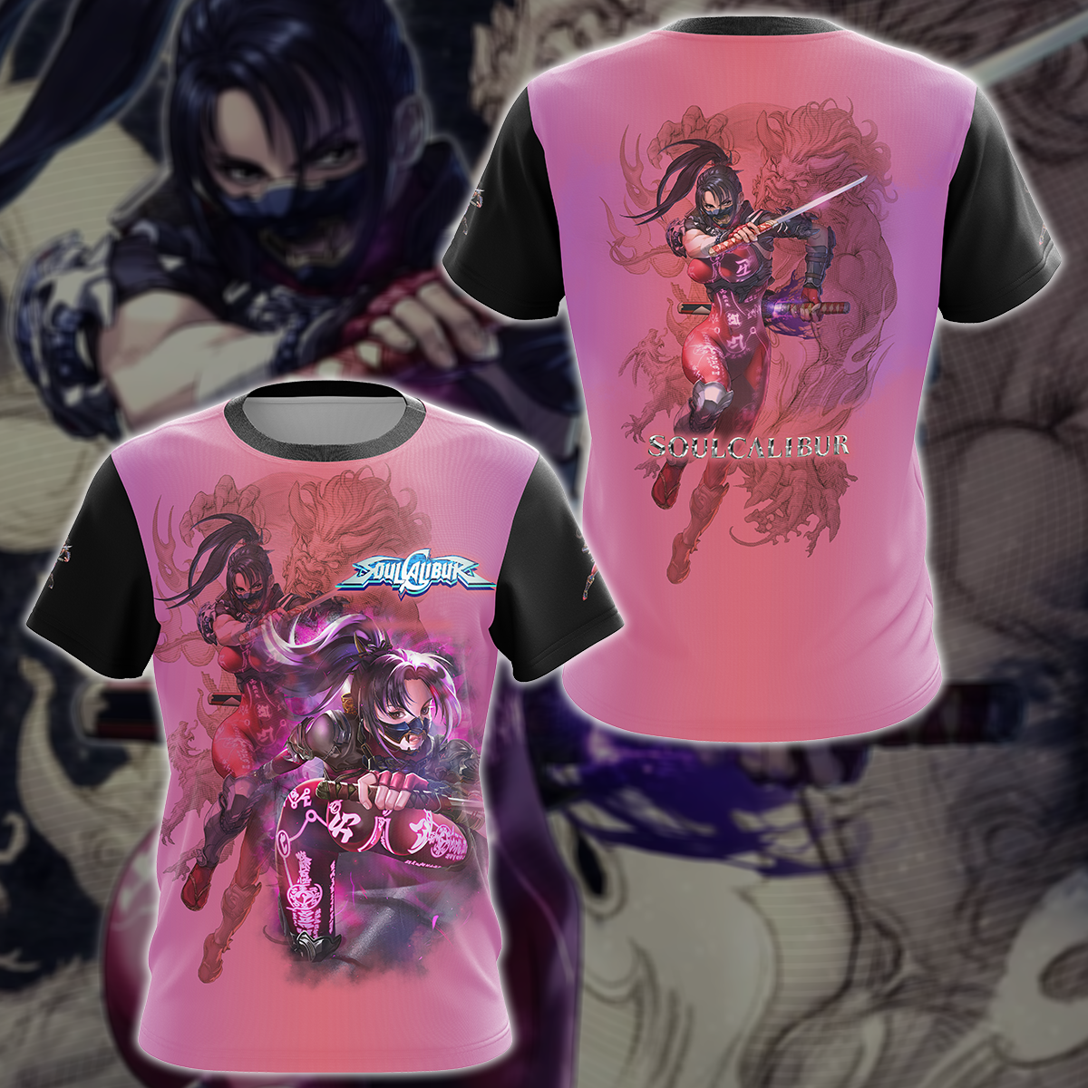 Soul Calibur Video Game 3D All Over Printed T-shirt Tank Top Zip Hoodie Pullover Hoodie Hawaiian Shirt Beach Shorts Jogger T-shirt