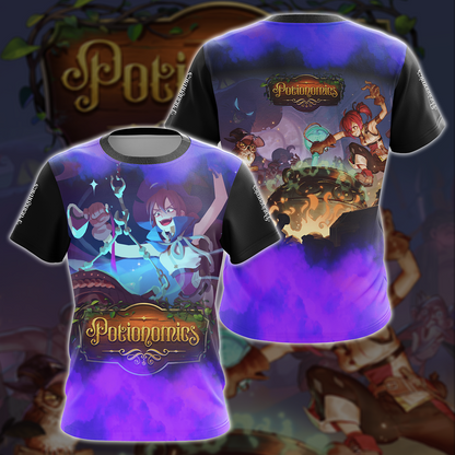 Potionomics Video Game All-Over T-shirt Hoodie Tank Top Hawaiian Shirt Beach Shorts Joggers T-shirt