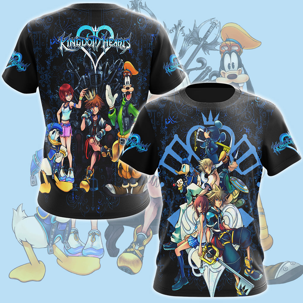 Kingdom Hearts Characters Video Game All Over Printed T-shirt Tank Top Zip Hoodie Pullover Hoodie Hawaiian Shirt Beach Shorts Joggers T-shirt