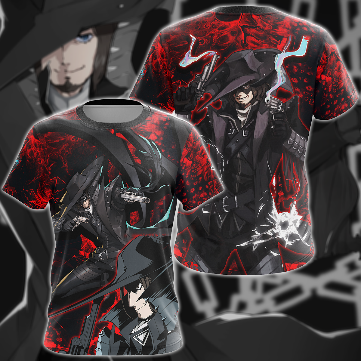 Persona 5 Strikers Zenkichi Hasegawa Video Game 3D All Over Print T-shirt Tank Top Zip Hoodie Pullover Hoodie Hawaiian Shirt Beach Shorts Jogger T-shirt S 