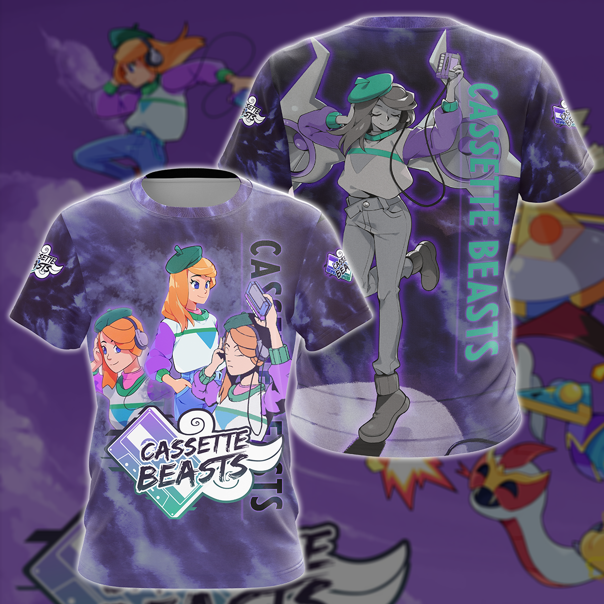 Cassette Beasts Video Game All-Over T-shirt Hoodie Tank Top Hawaiian Shirt Beach Shorts Joggers T-shirt S 