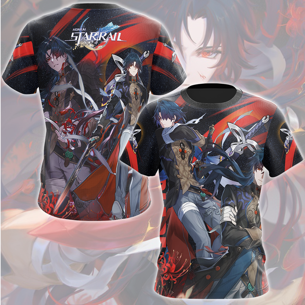 Honkai: Star Rail Blade Video Game All Over Printed T-shirt Tank Top Zip Hoodie Pullover Hoodie Hawaiian Shirt Beach Shorts Joggers T-shirt S 