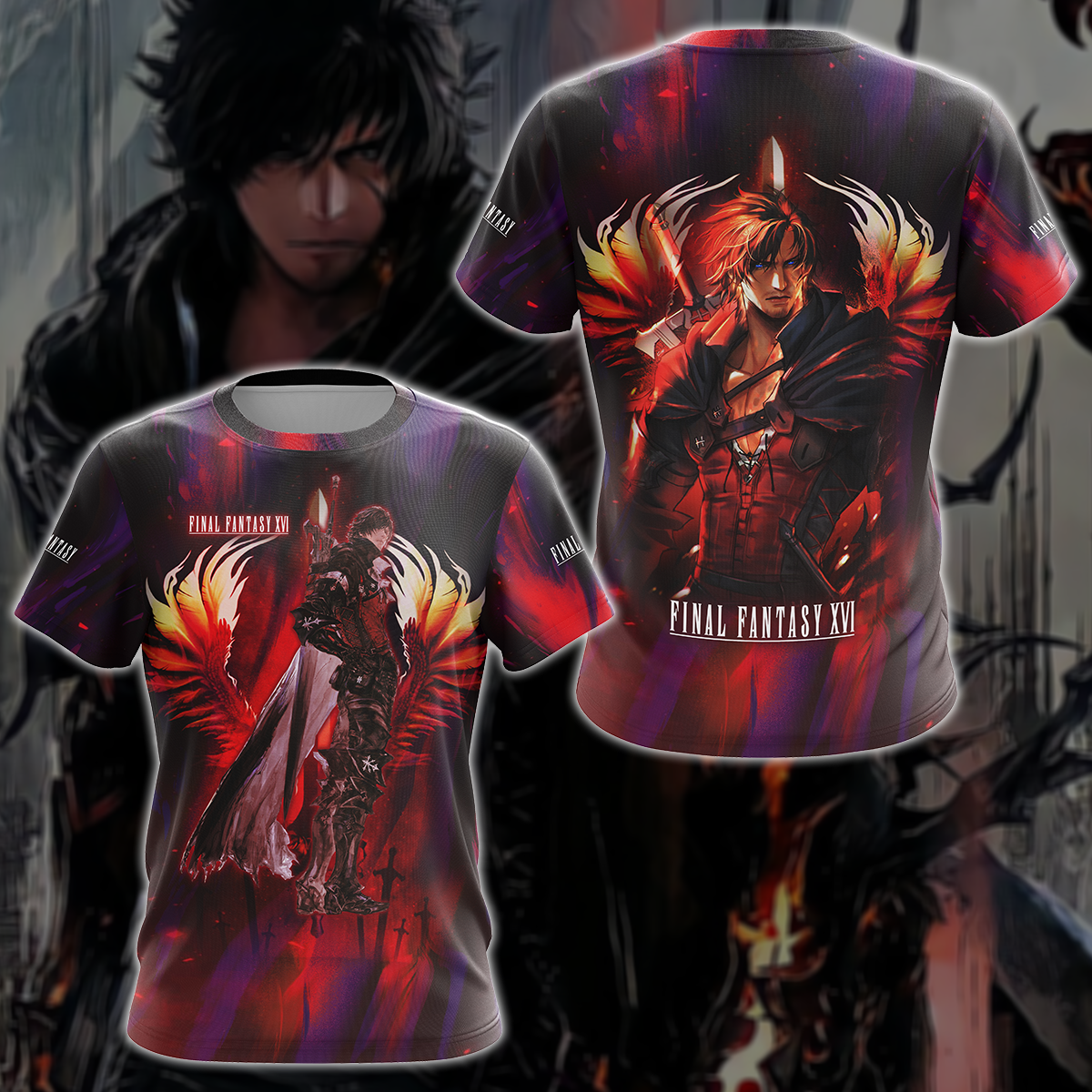 Final Fantasy XVI Video Game 3D All Over Printed T-shirt Tank Top Zip Hoodie Pullover Hoodie Hawaiian Shirt Beach Shorts Jogger T-shirt